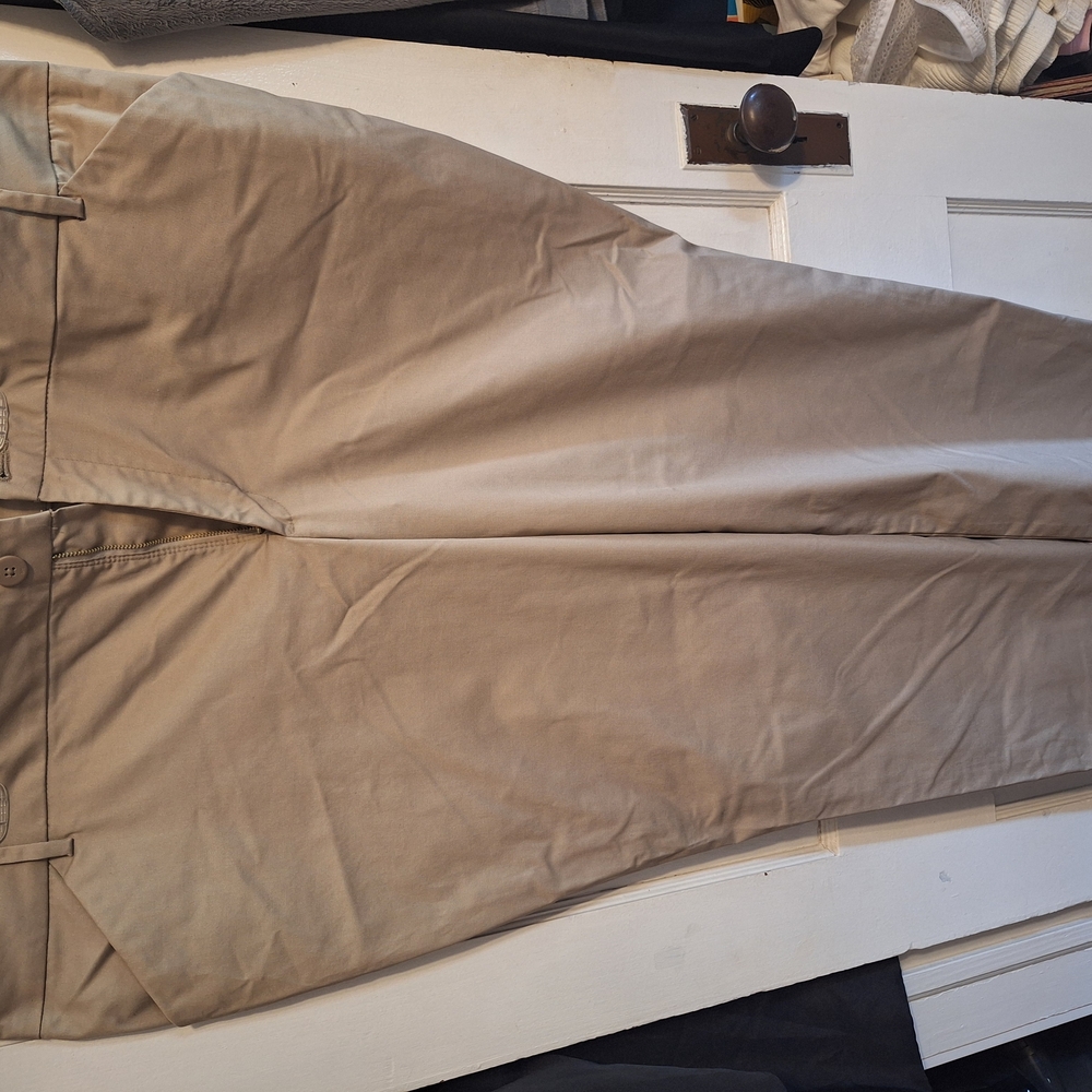 Lee Tan Straight Leg Pants Cotton Blend